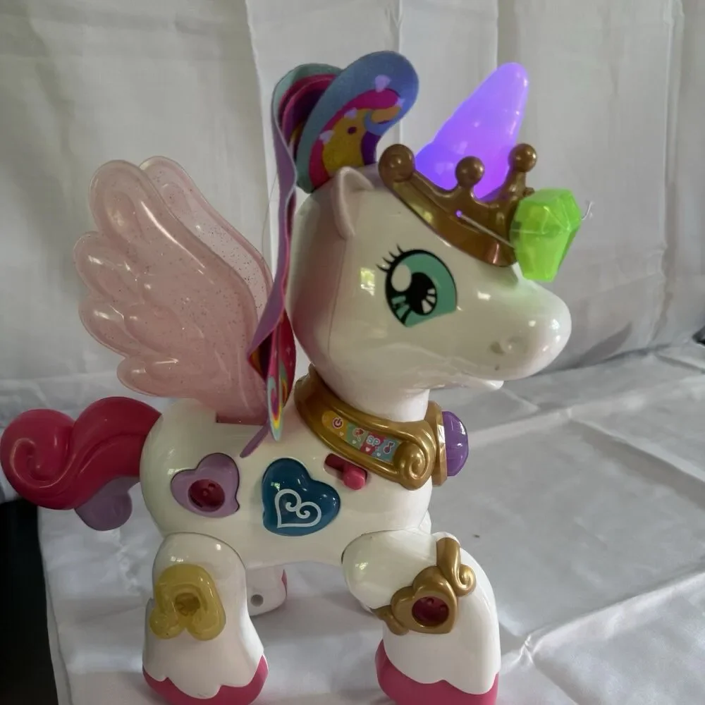 VTech Starshine the Bright Lights Unicorn. Tested and Works. Missing Some Charms